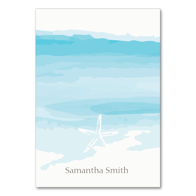 Carte de table de mariage de plage (Par défaut)