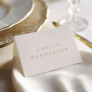 Carte de table de mariage élégante minimaliste ivo