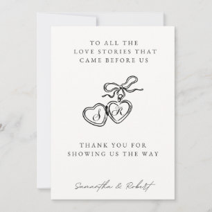 Carte de table de mariage Générations d'amour