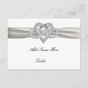 Carte de table de mariage Infinity Heart