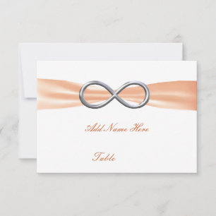 Carte de table de mariage Orange Infinity