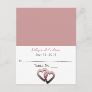 Carte de table de mariage personnalisée