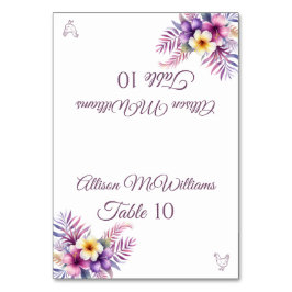 Carte de table de mariage - Romance Insulaire - Vo