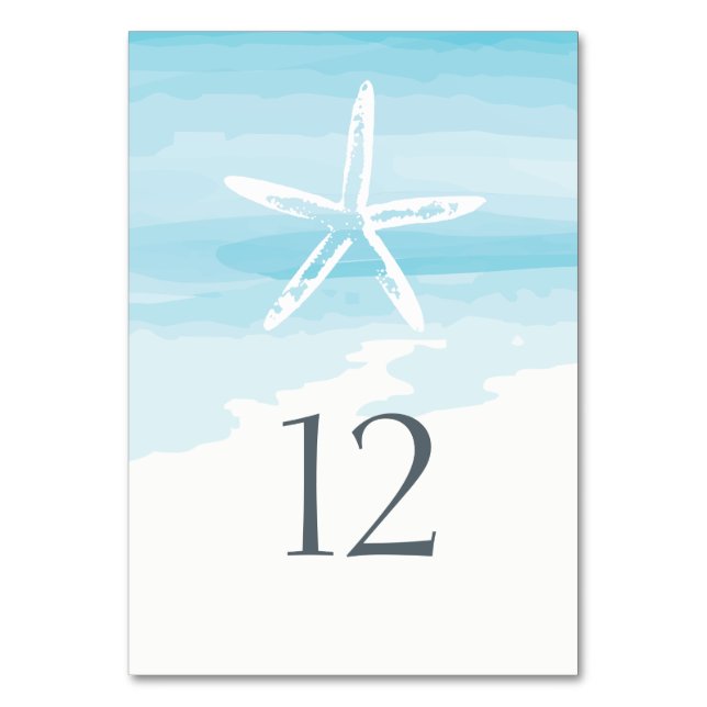 Carte de table de mariage sur la plage (Par défaut)