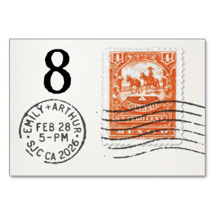 Carte de table de réception de mariage E&A 8 Mexiq