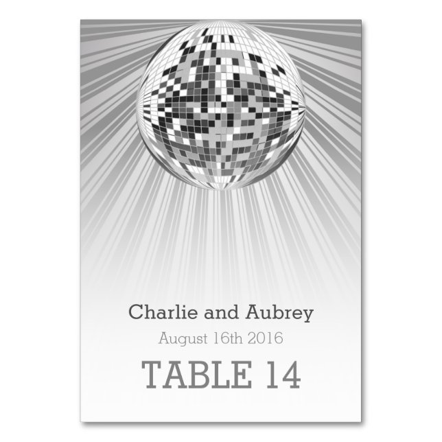 Carte de table Disco Ball Party (Par défaut)