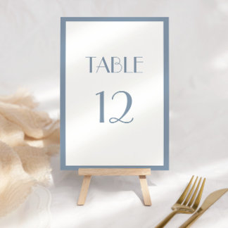 Carte de table Dusty Blue Mariage