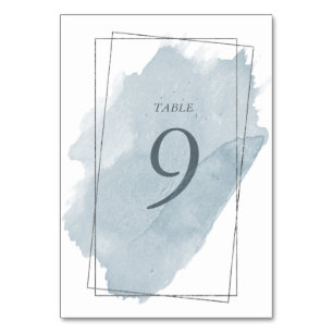Carte de table Dusty Silver and Blue Mariage
