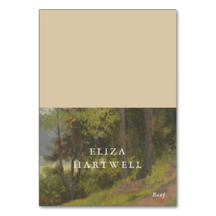 Carte de Table Élégante de Mariage en Forêt Rustiq