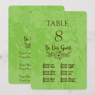 Carte de table et marque-place Pistache et Chocola