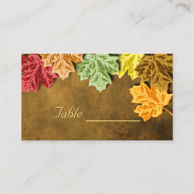 Carte de table Feuilles Automne (Devant)