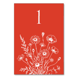 Carte de table fleur sauvage Elegance-Mariage