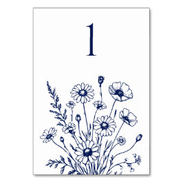 Carte de table fleur sauvage Elegance-Mariage