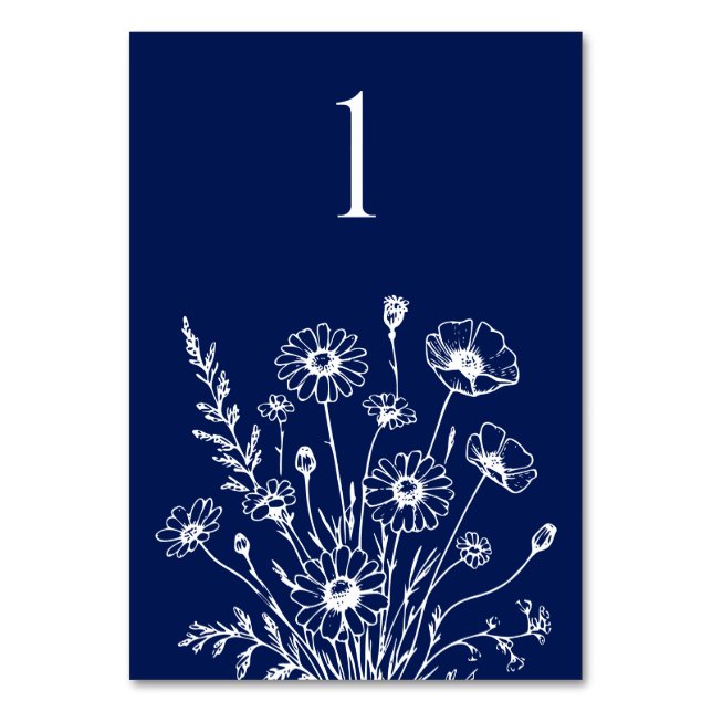 Carte de table fleur sauvage Elegance-Mariage (Par défaut)