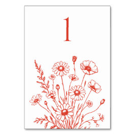 Carte de table fleur sauvage Elegance-Mariage