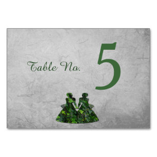 Carte de table Green Ladies Ivy & Silver Handfasti