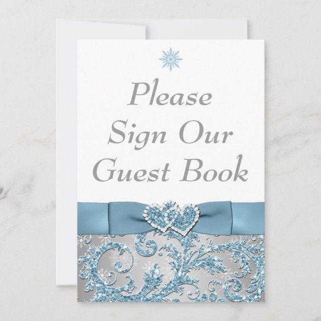 Carte de table Joined Hearts Winter Wonderland (Devant)