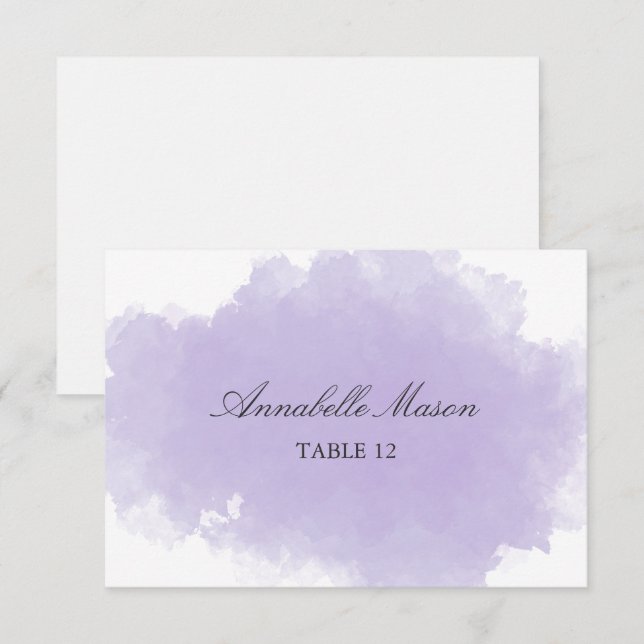 Carte de table | Lavande Mist (Devant / Derrière)