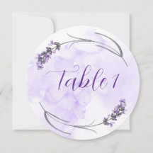 Carte de table Lavender
