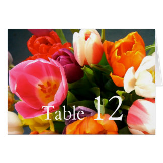 Carte de table luxe Elegant Tulips Bouquet
