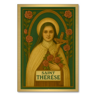 Carte de table Mariage catholique St. Lucy