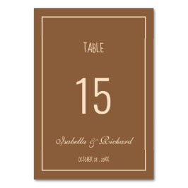 Carte de table Mariage de automne en terre cuite m