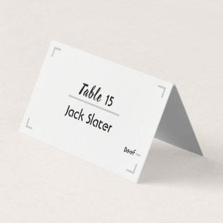 Carte de table Mariage de script manuscrit simple