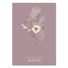 Carte de table Mariage floral crème moderne