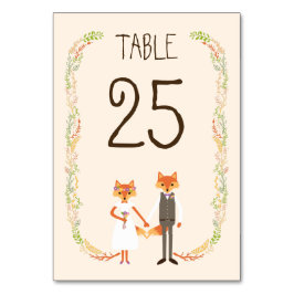 Carte de table Mariage ivoirien pour les renards d