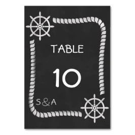 Carte de table Mariage nautique Chalkboard