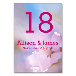 Carte de table mariage personnalisée