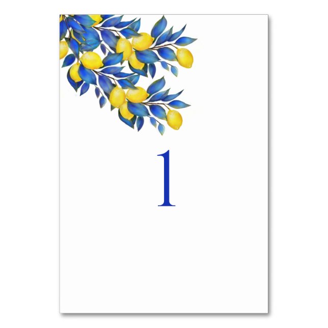 Carte de table méditerranéenne-citrons-Mariages (Par défaut)