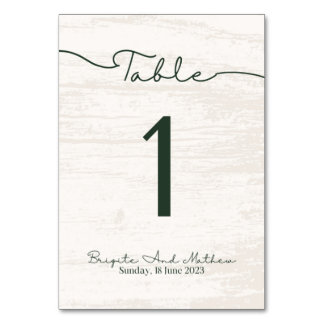 Carte de table moderne en bois