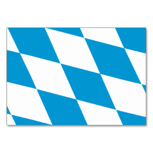 Carte de table patriotique avec Drapeau de Bavière