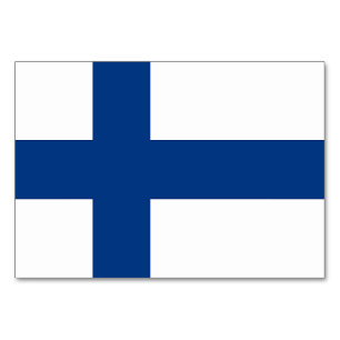 Carte de table patriotique avec Drapeau de Finland