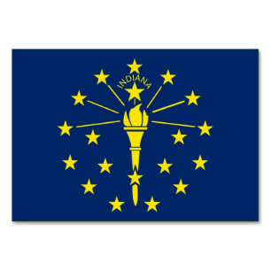 Carte de table patriotique avec Drapeau de l'India