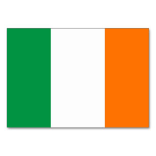 Carte de table patriotique avec Drapeau de l'Irlan