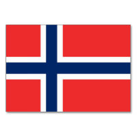 Carte de table patriotique avec Drapeau de Norvège