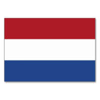 Carte de table patriotique avec Drapeau de Pays-Ba