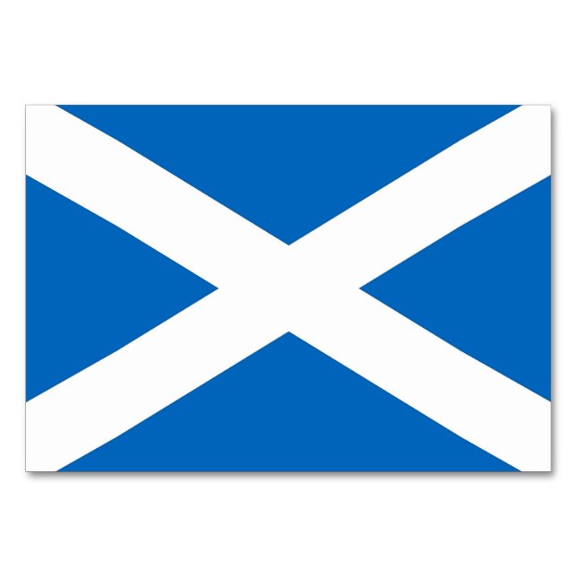 Carte de table patriotique avec Drapeau d'Ecosse (Dos)