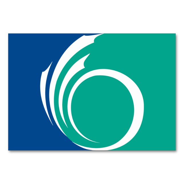 Carte de table patriotique avec Drapeau d'Ottawa,  (Devant)