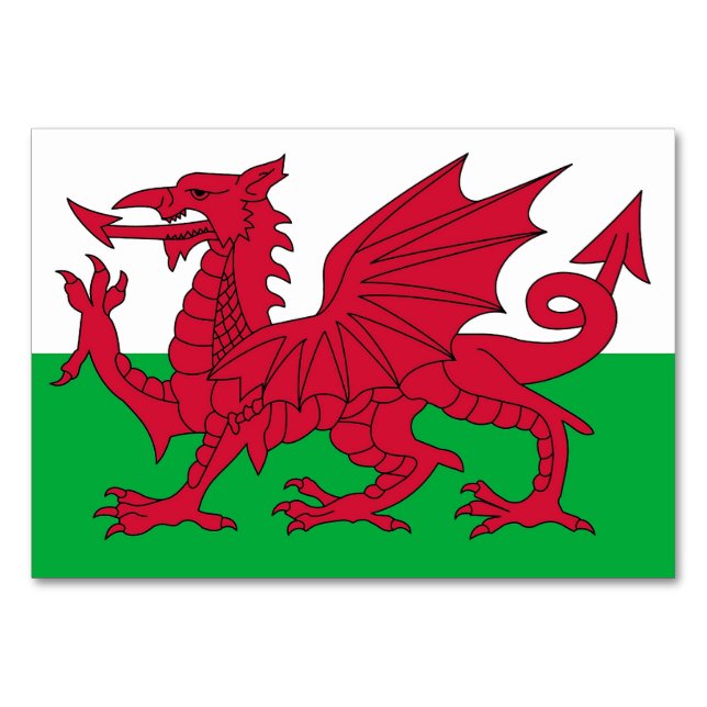 Carte de table patriotique avec Drapeau du Pays de (Dos)