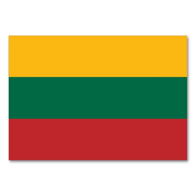 Carte de table patriotique avec le drapeau de la L (Dos)