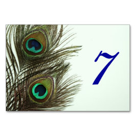 Carte de table Peacock