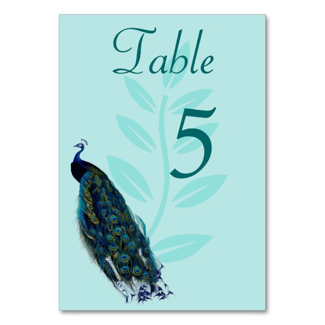 Carte de table Peacock Aqua (Par défaut)
