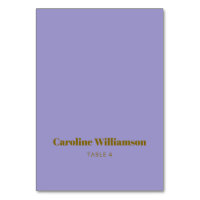 Carte de table personnalisée avec typographie viol