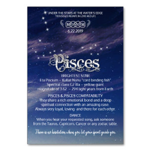 Carte de table Pisces Center