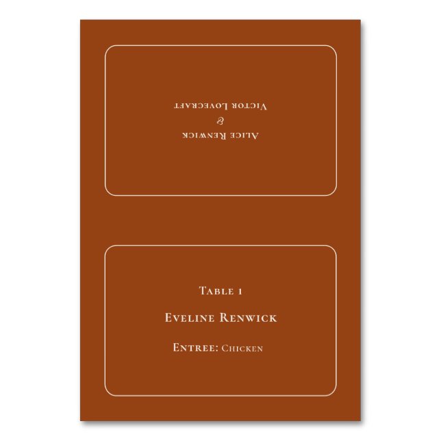 Carte de Table Pliable en Terracotta Simple Bohème (Par défaut)