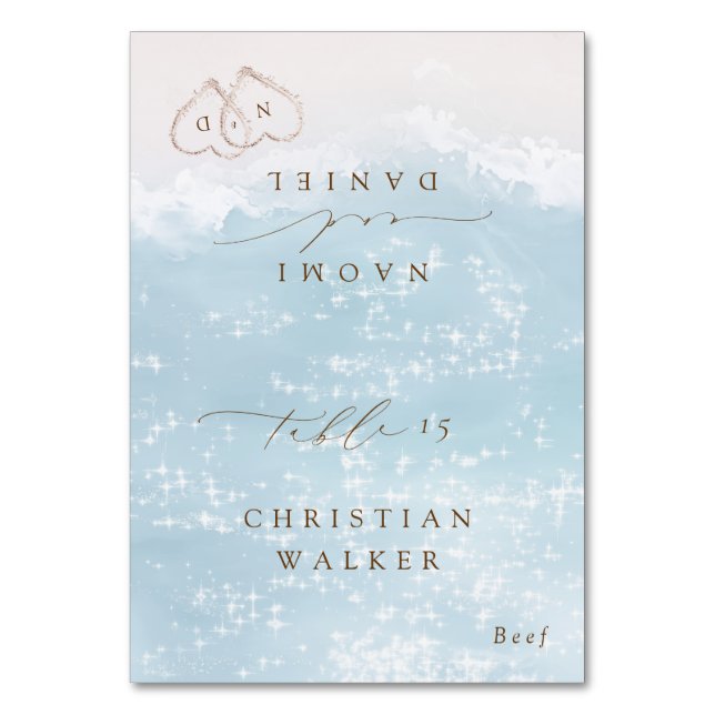 Carte de table pliable Modern Script Hearts Beach (Par défaut)
