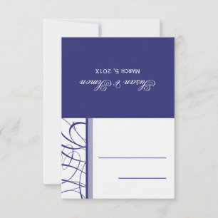 Carte de table pliée DIY - Navy